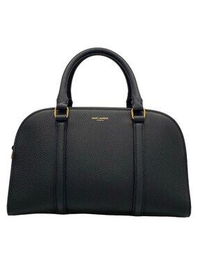 Saint Laurent Paris Handbag Duffle Rock Baby Black Leather